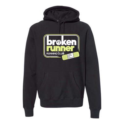 Broken Runner Running Club Turning Setbacks Into Comebacks Premium Hoodie