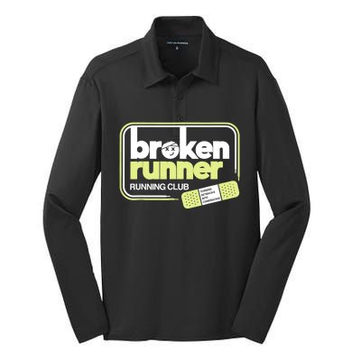 Broken Runner Running Club Turning Setbacks Into Comebacks Silk Touch Performance Long Sleeve Polo