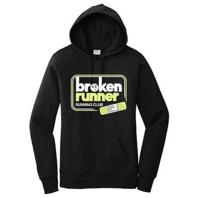 Broken Runner Running Club Turning Setbacks Into Comebacks Women's Pullover Hoodie