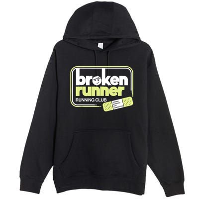 Broken Runner Running Club Turning Setbacks Into Comebacks Premium Pullover Hoodie
