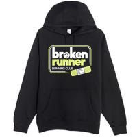 Broken Runner Running Club Turning Setbacks Into Comebacks Premium Pullover Hoodie
