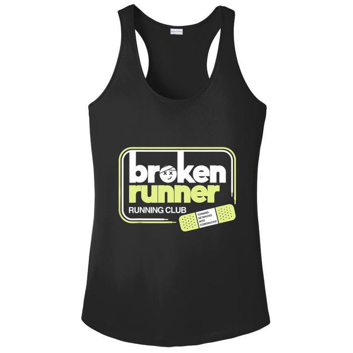 Broken Runner Running Club Turning Setbacks Into Comebacks Ladies PosiCharge Competitor Racerback Tank