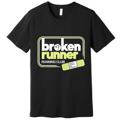 Broken Runner Running Club Turning Setbacks Into Comebacks Premium T-Shirt