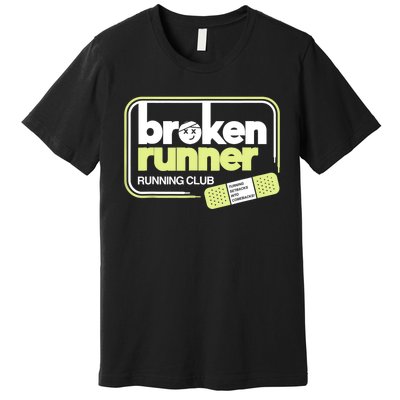 Broken Runner Running Club Turning Setbacks Into Comebacks Premium T-Shirt