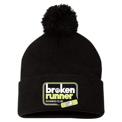 Broken Runner Running Club Turning Setbacks Into Comebacks Pom Pom 12in Knit Beanie
