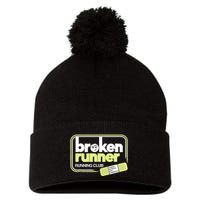 Broken Runner Running Club Turning Setbacks Into Comebacks Pom Pom 12in Knit Beanie