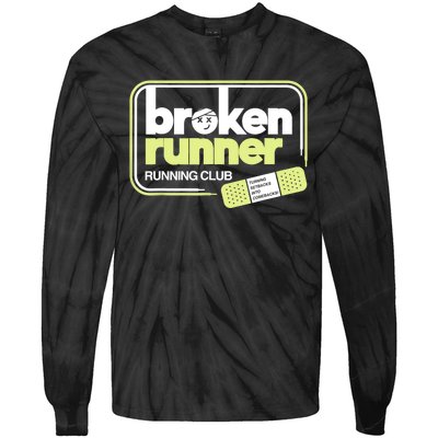 Broken Runner Running Club Turning Setbacks Into Comebacks Tie-Dye Long Sleeve Shirt