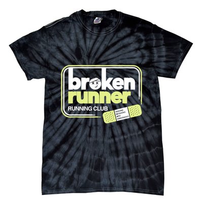 Broken Runner Running Club Turning Setbacks Into Comebacks Tie-Dye T-Shirt