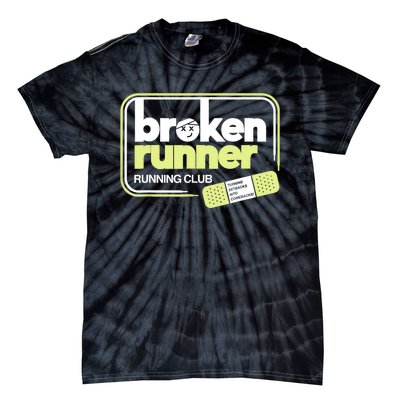 Broken Runner Running Club Turning Setbacks Into Comebacks Tie-Dye T-Shirt