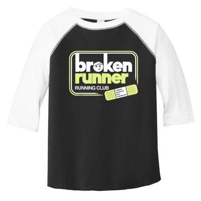Broken Runner Running Club Turning Setbacks Into Comebacks Toddler Fine Jersey T-Shirt