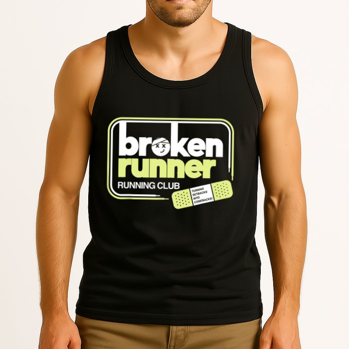 Broken Runner Running Club Turning Setbacks Into Comebacks Tank Top