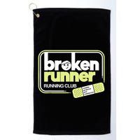Broken Runner Running Club Turning Setbacks Into Comebacks Golf Towel