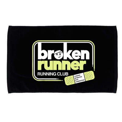 Broken Runner Running Club Turning Setbacks Into Comebacks Microfiber Hand Towel