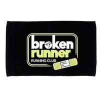 Broken Runner Running Club Turning Setbacks Into Comebacks Microfiber Hand Towel