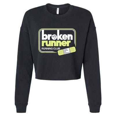Broken Runner Running Club Turning Setbacks Into Comebacks Cropped Pullover Crew
