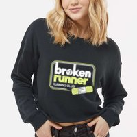 Broken Runner Running Club Turning Setbacks Into Comebacks Cropped Pullover Crew