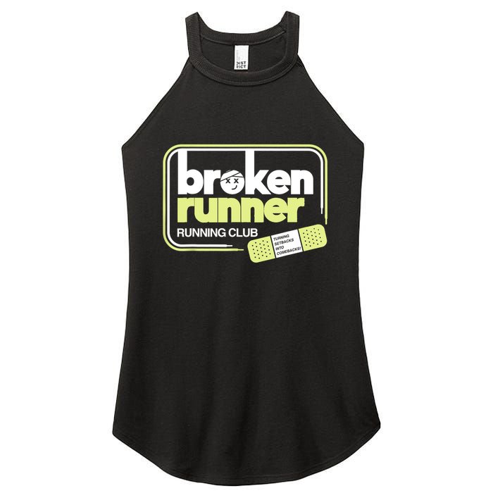 Broken Runner Running Club Turning Setbacks Into Comebacks Women's Perfect Tri Rocker Tank