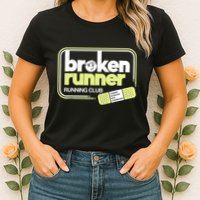 Broken Runner Running Club Turning Setbacks Into Comebacks Womens T-Shirt