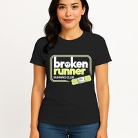 Broken Runner Running Club Turning Setbacks Into Comebacks Womens T-Shirt