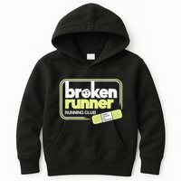 Broken Runner Running Club Turning Setbacks Into Comebacks Kids Hoodie