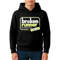 Broken Runner Running Club Turning Setbacks Into Comebacks Kids Hoodie