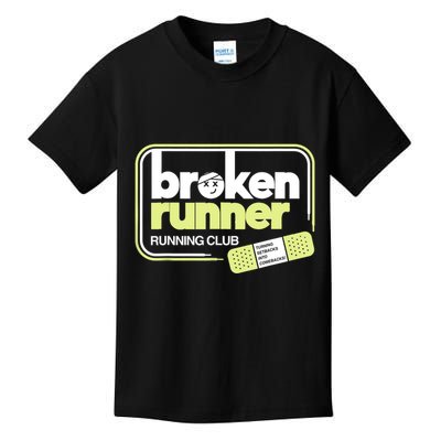 Broken Runner Running Club Turning Setbacks Into Comebacks Kids T-Shirt