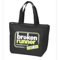 Broken Runner Running Club Turning Setbacks Into Comebacks Zip Tote Bag