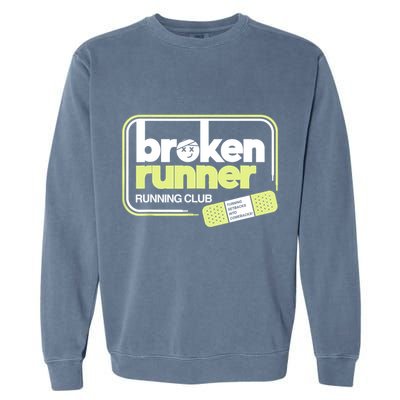 Broken Runner Running Club Turning Setbacks Into Comebacks Garment-Dyed Sweatshirt