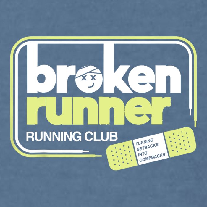 Broken Runner Running Club Turning Setbacks Into Comebacks Garment-Dyed Sweatshirt