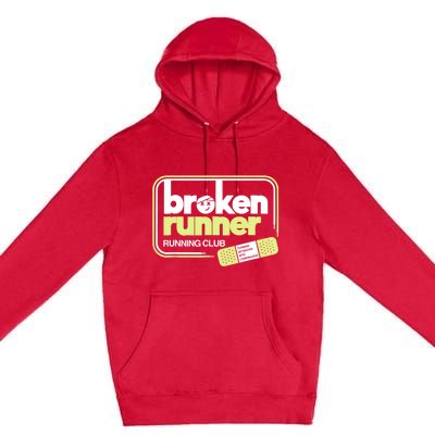 Broken Runner Running Club Turning Setbacks Into Comebacks Premium Pullover Hoodie