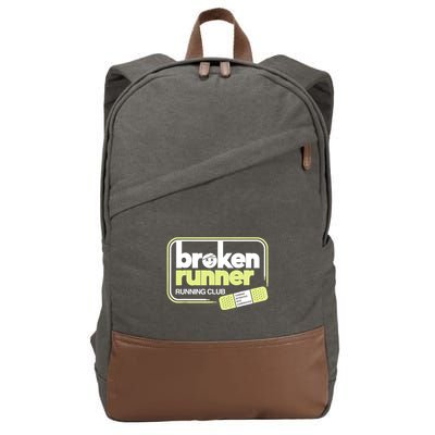 Broken Runner Running Club Turning Setbacks Into Comebacks Cotton Canvas Backpack