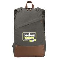 Broken Runner Running Club Turning Setbacks Into Comebacks Cotton Canvas Backpack