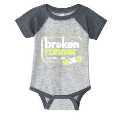 Broken Runner Running Club Turning Setbacks Into Comebacks Infant Baby Jersey Bodysuit