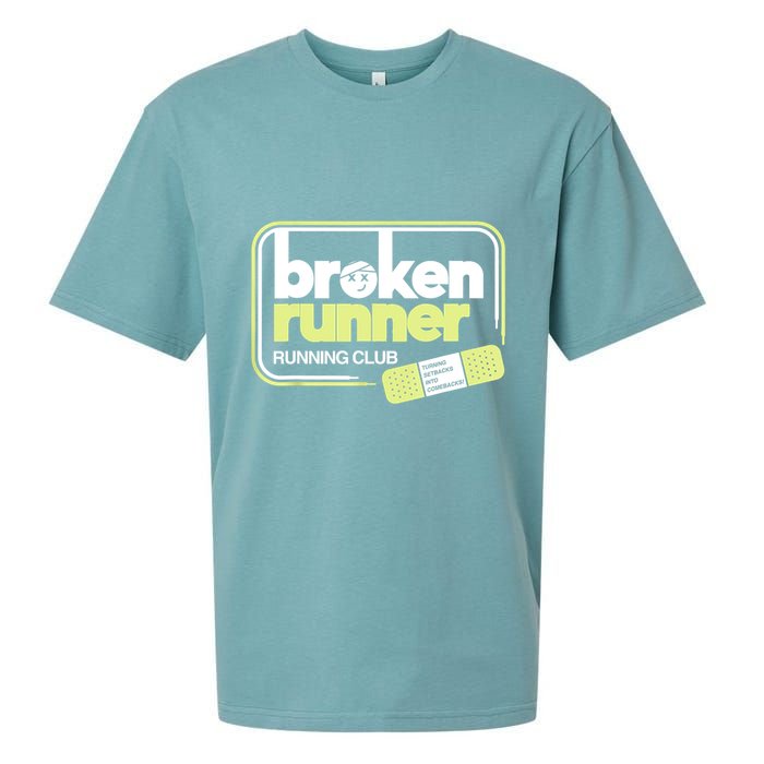 Broken Runner Running Club Turning Setbacks Into Comebacks Sueded Cloud Jersey T-Shirt