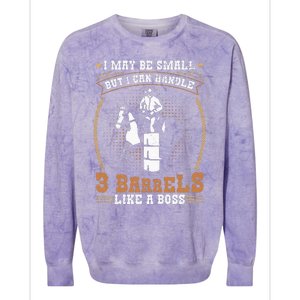 Barrel Racing Rodeo Cow Quote for a Barrel Racer Colorblast Crewneck Sweatshirt