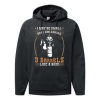 Barrel Racing Rodeo Cow Quote for a Barrel Racer Performance Fleece Hoodie