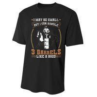 Barrel Racing Rodeo Cow Quote for a Barrel Racer Performance Sprint T-Shirt