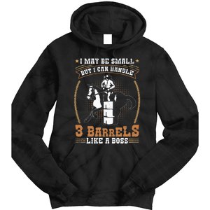 Barrel Racing Rodeo Cow Quote for a Barrel Racer Tie Dye Hoodie