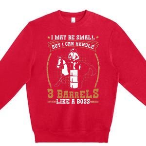 Barrel Racing Rodeo Cow Quote for a Barrel Racer Premium Crewneck Sweatshirt