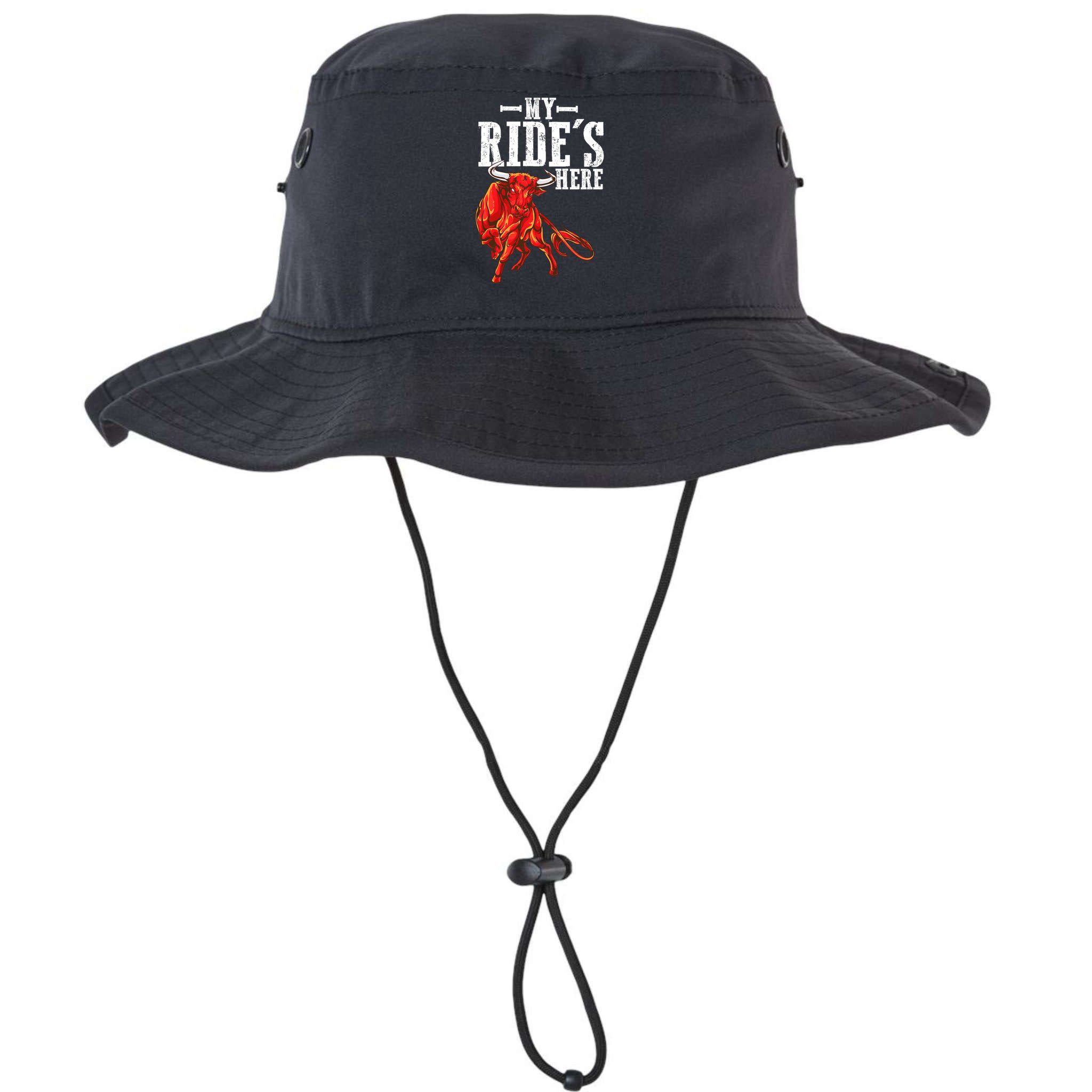 Bull Riders Rodeo my ride's here for Western Ranch Cowboys Bucket Hat