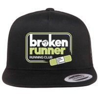 Broken Runner Running Club Turning Setbacks Into Comebacks Flat Bill Trucker Hat
