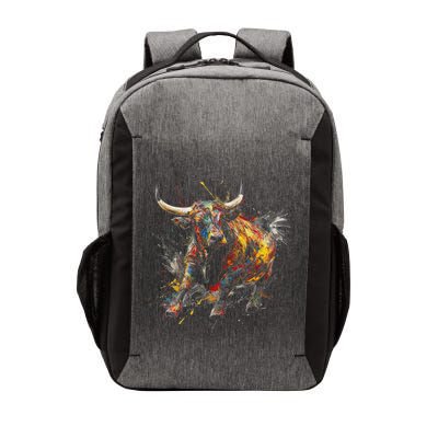 Bull Riding Rodeo Cool Abstract Drip Painting Art Vector Backpack
