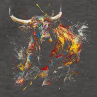 Bull Riding Rodeo Cool Abstract Drip Painting Art Vector Backpack