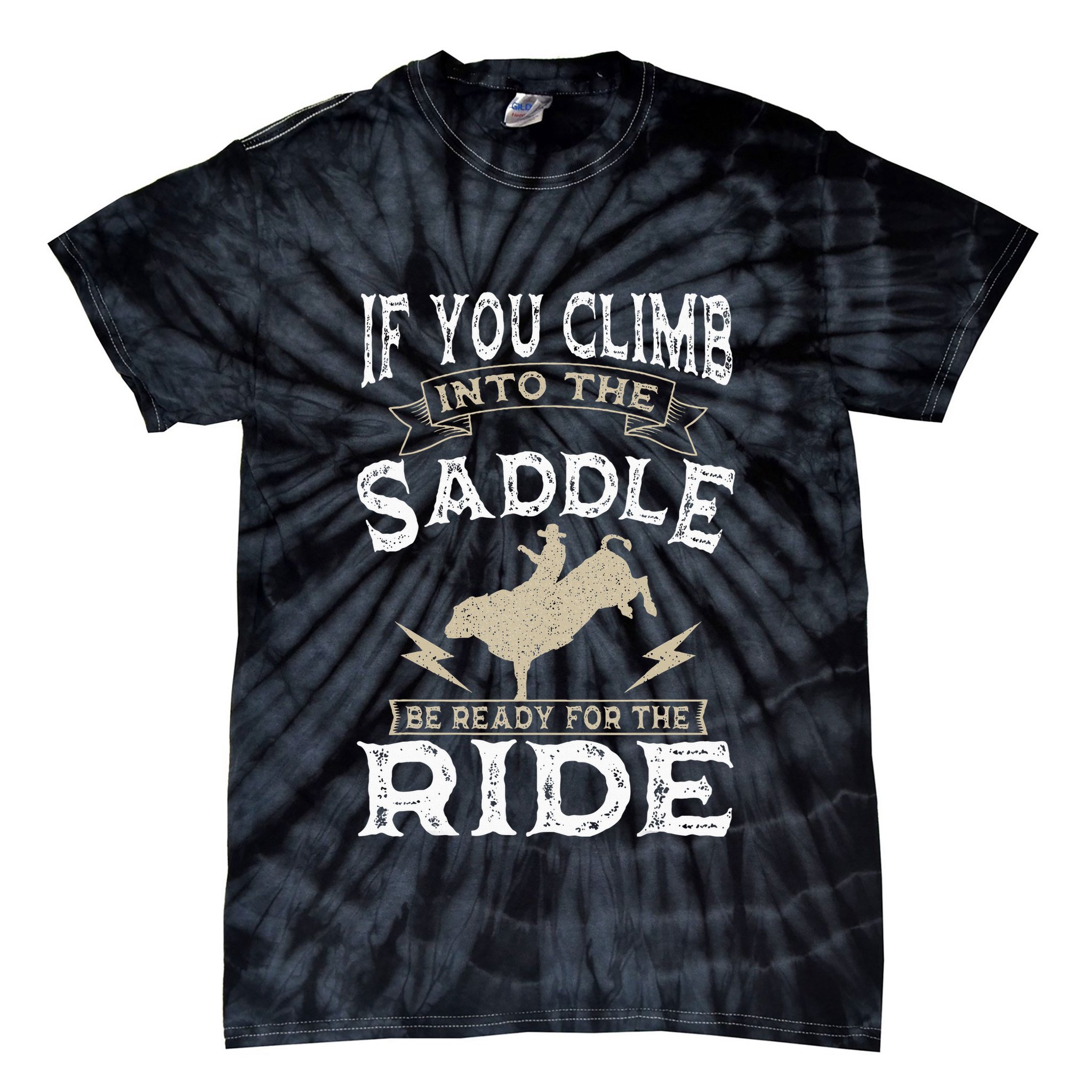 Bull Riding Rodeo Sport Cowboy Bull Rider Tie-Dye T-Shirt