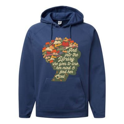 Bookworm Reader Reading Day Librarian Book Lover Quote Gift Performance Fleece Hoodie