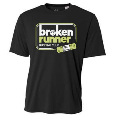 Broken Runner Running Club Turning Setbacks Into Comebacks Gift Cooling Performance Crew T-Shirt