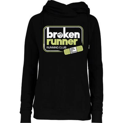 Broken Runner Running Club Turning Setbacks Into Comebacks Gift Womens Funnel Neck Pullover Hood