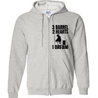 Barrel Racing Rodeo Cowgirl Vintage Full Zip Hoodie