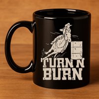 Barrel Racing Racer Rodeo Turn N Burn 11oz C Handle Ceramic Mug
