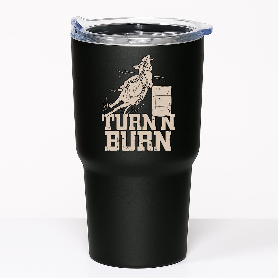 Barrel Racing Racer Rodeo Turn N Burn Tumbler